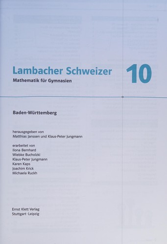 Lambacher Schweizer Mathematik 10 - Arbeitsheft mit
Lösungen und Mediensammlung | Klasse 10